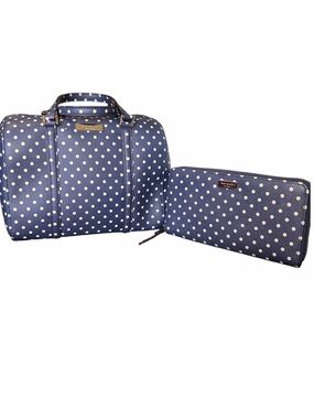 Wallet only - Kate spade Navy and White Polka Dot Zip Around Wallet